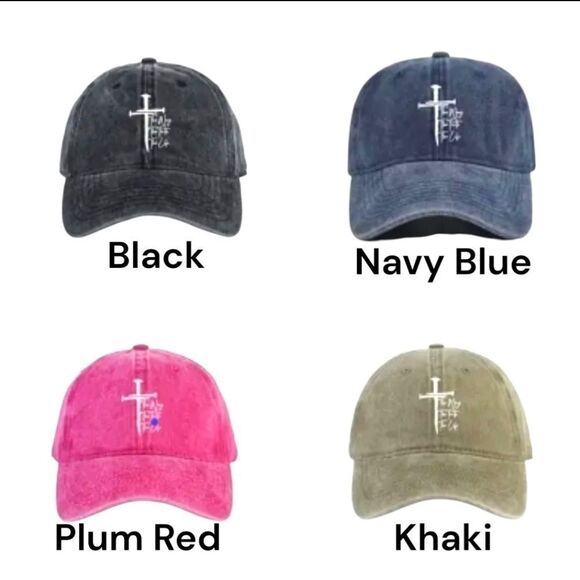 BASEBALL CAP Unisex Khaki "The Way, The Truth, The Life" - Picture 4 of 7